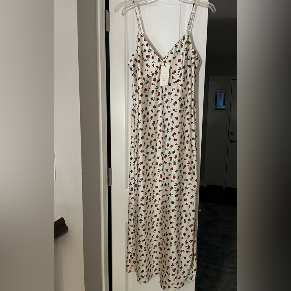 a new day Floral Maxi Dress - White and Red